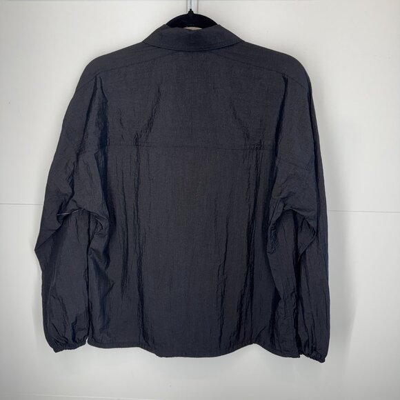 NWOT Athleta Lunar Shine Button Down Shirt in Black - Picture 3 of 11